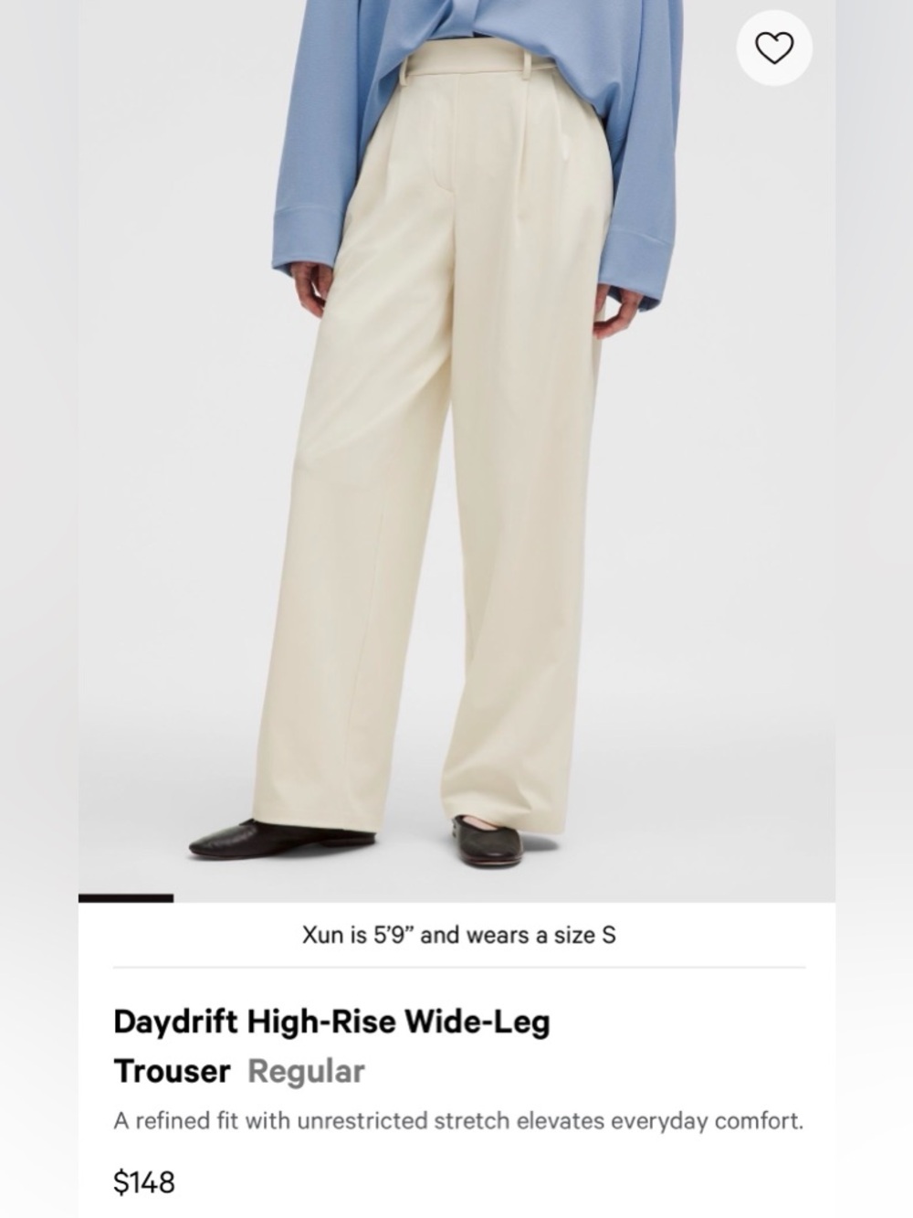 lululemon athletica daydrift Wide-Leg High-Rise Trousers — Cream